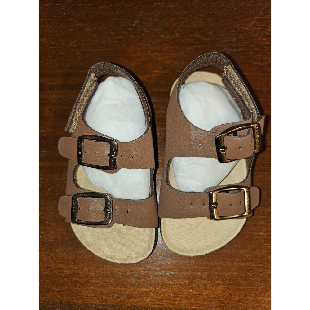 Lucky Brand‎ Toddler Sandals Brown Vegan Leather Buckle Sandals Size 5